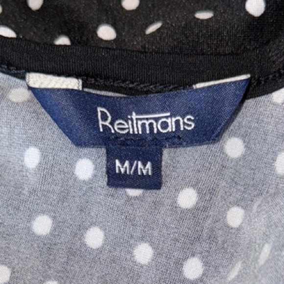 Reitmans Dress Black and White Sheath Sweetheart Neckline Women's Size M - Picture 2 of 16